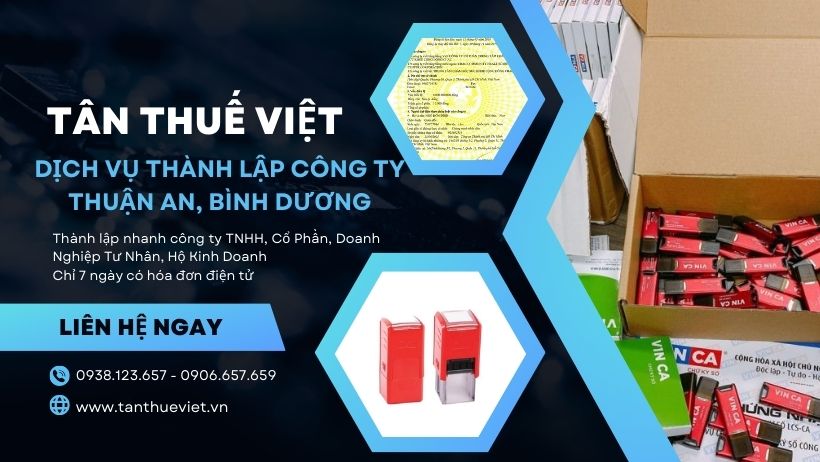Dịch vụ thành lập công ty Thuận An - Tân Thuế Việt